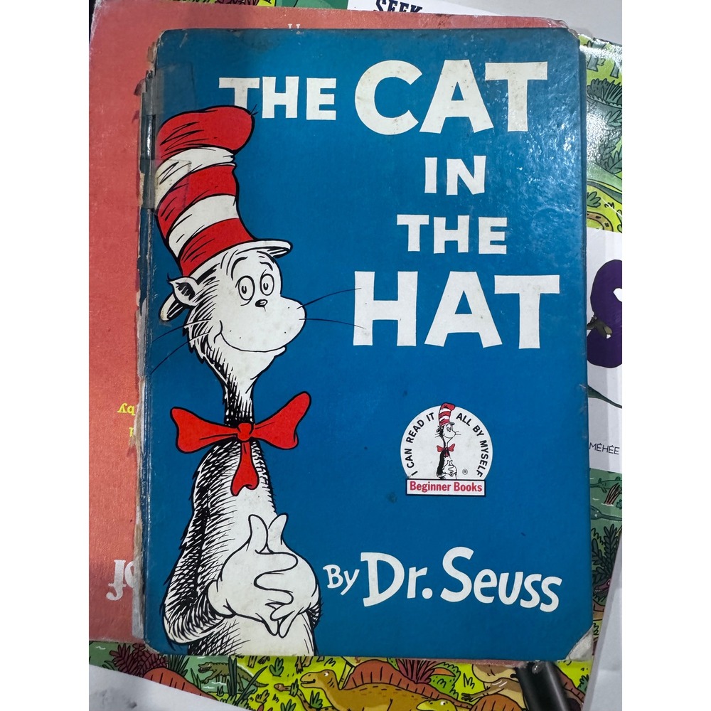The Cat in the Hat by Dr. Seuss Hardcover Beginner Books Vintage Reading Copy
